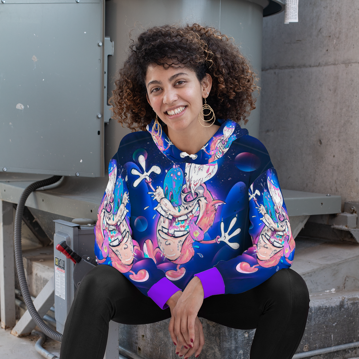 Customizable Unisex All Over Print Plush Hoodies with Pockets