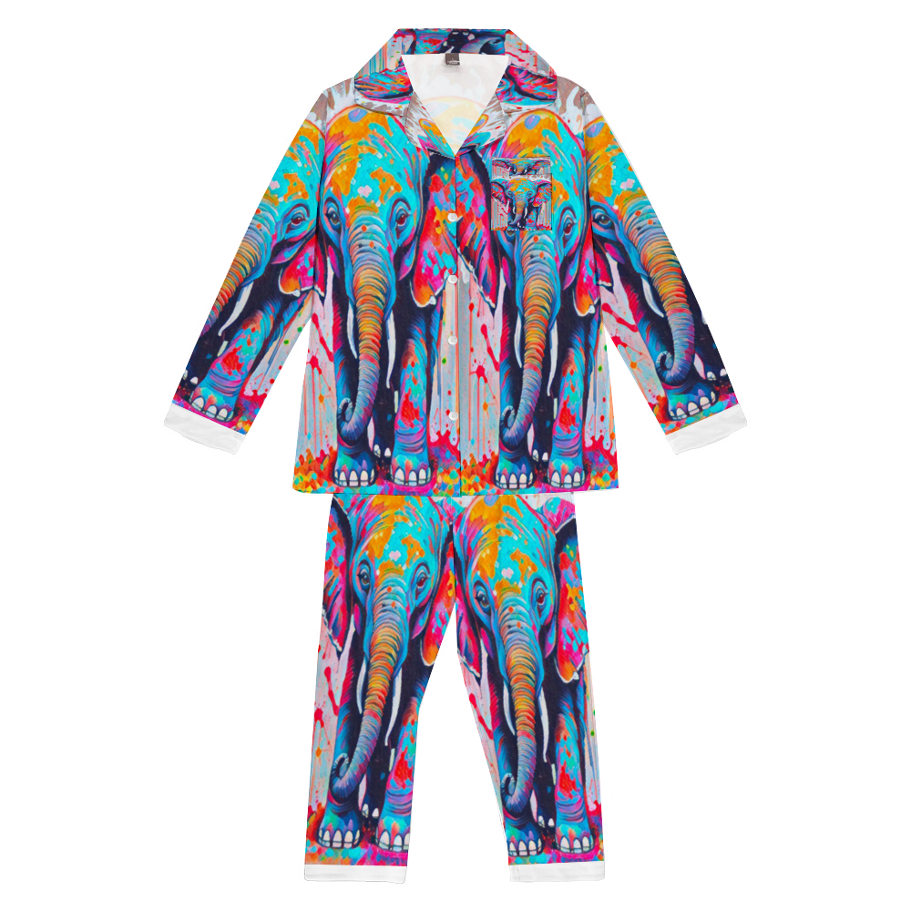 Custom Unisex  All Over Print Long Sleeve Pajamas Set of Shirt & Pants for Adults Sleeper Set Lounge Clothing