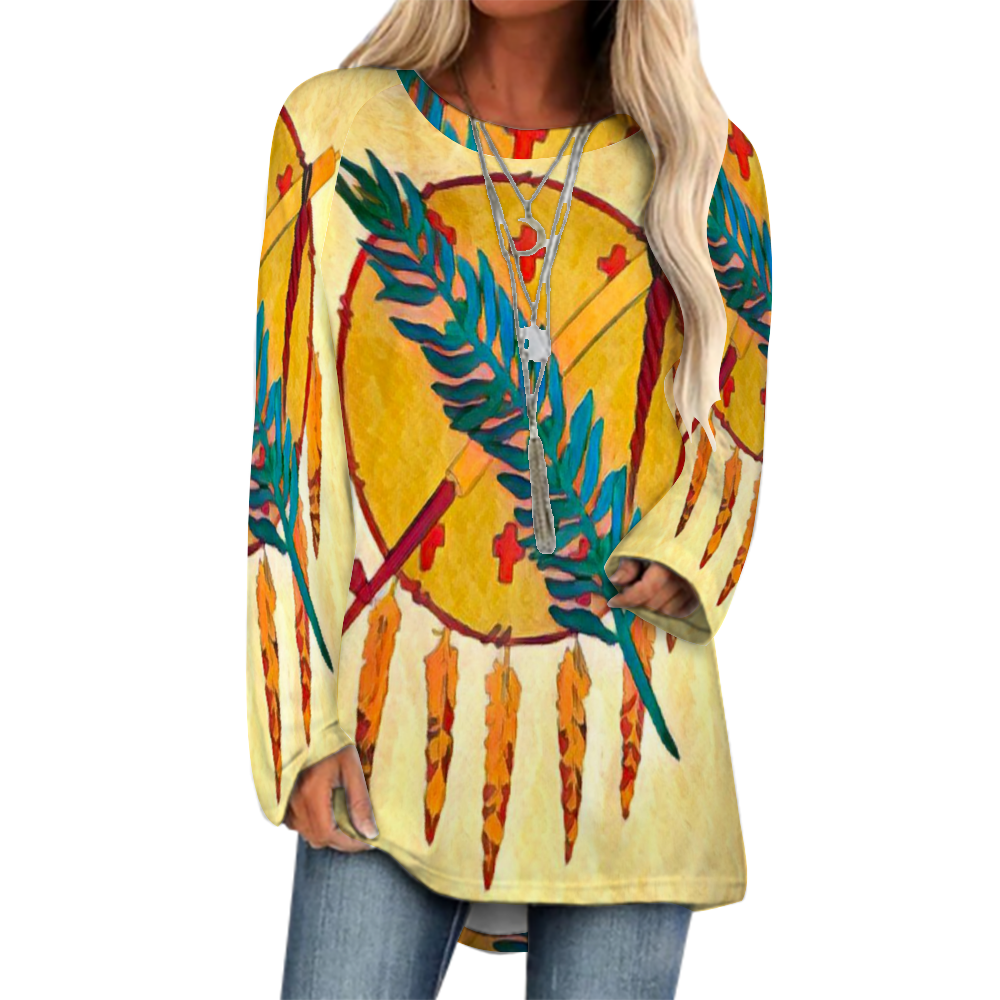 Custom Women's  Raglan Long Sleeve T-Shirt All Over Print Casual Shirt