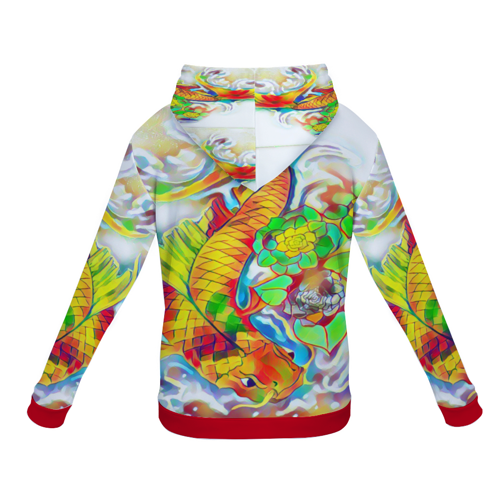 Customizable Unisex All Over Print Plush Hoodies with Pockets