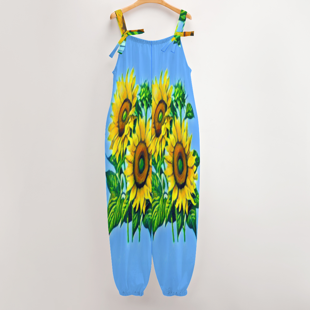 Custom All Over Print Women's Jumpsuit with Suspender