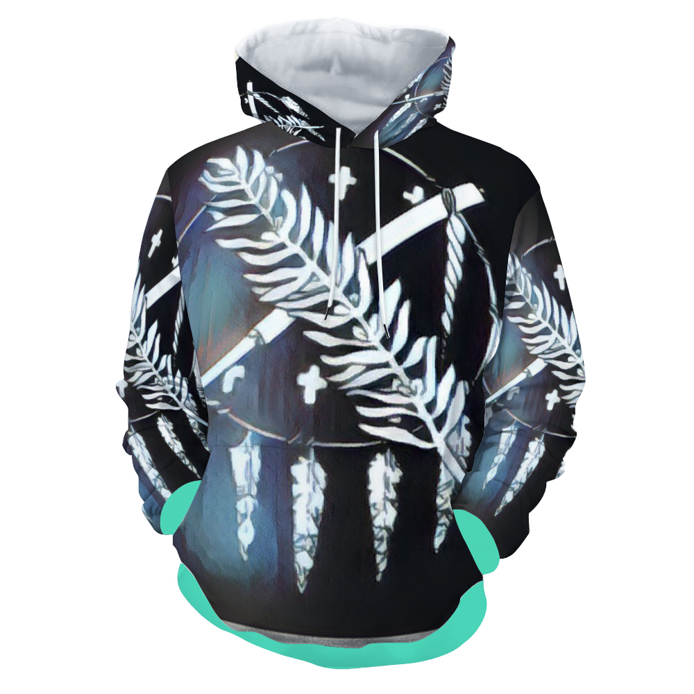 Customizable Unisex All Over Print Plush Hoodies with Pockets