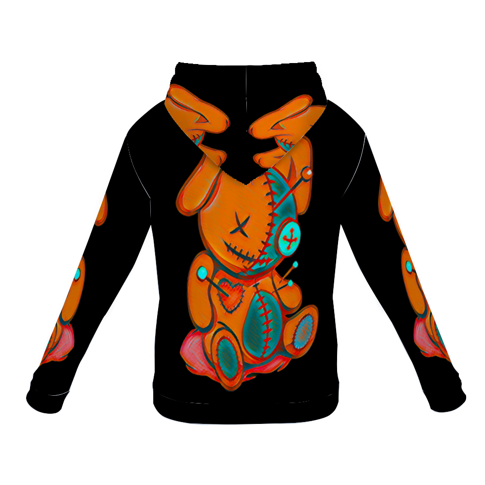 Customizable Unisex All Over Print Plush Hoodies with Pockets