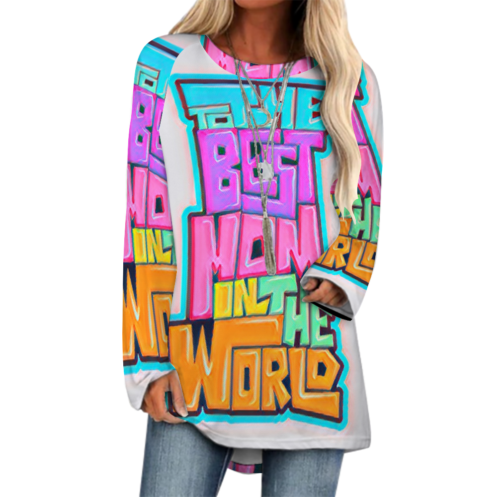 Custom Women's  Raglan Long Sleeve T-Shirt All Over Print Casual Shirt