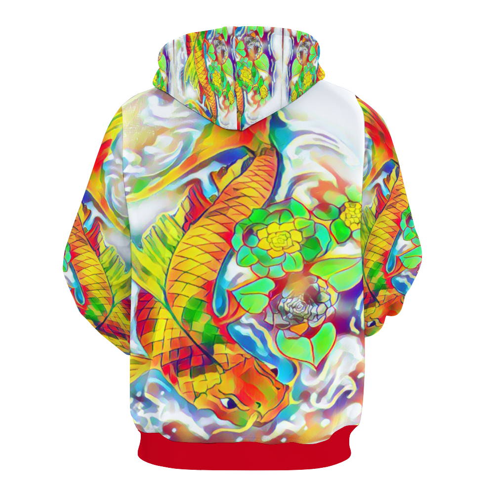 Customizable Unisex All Over Print Plush Hoodies with Pockets