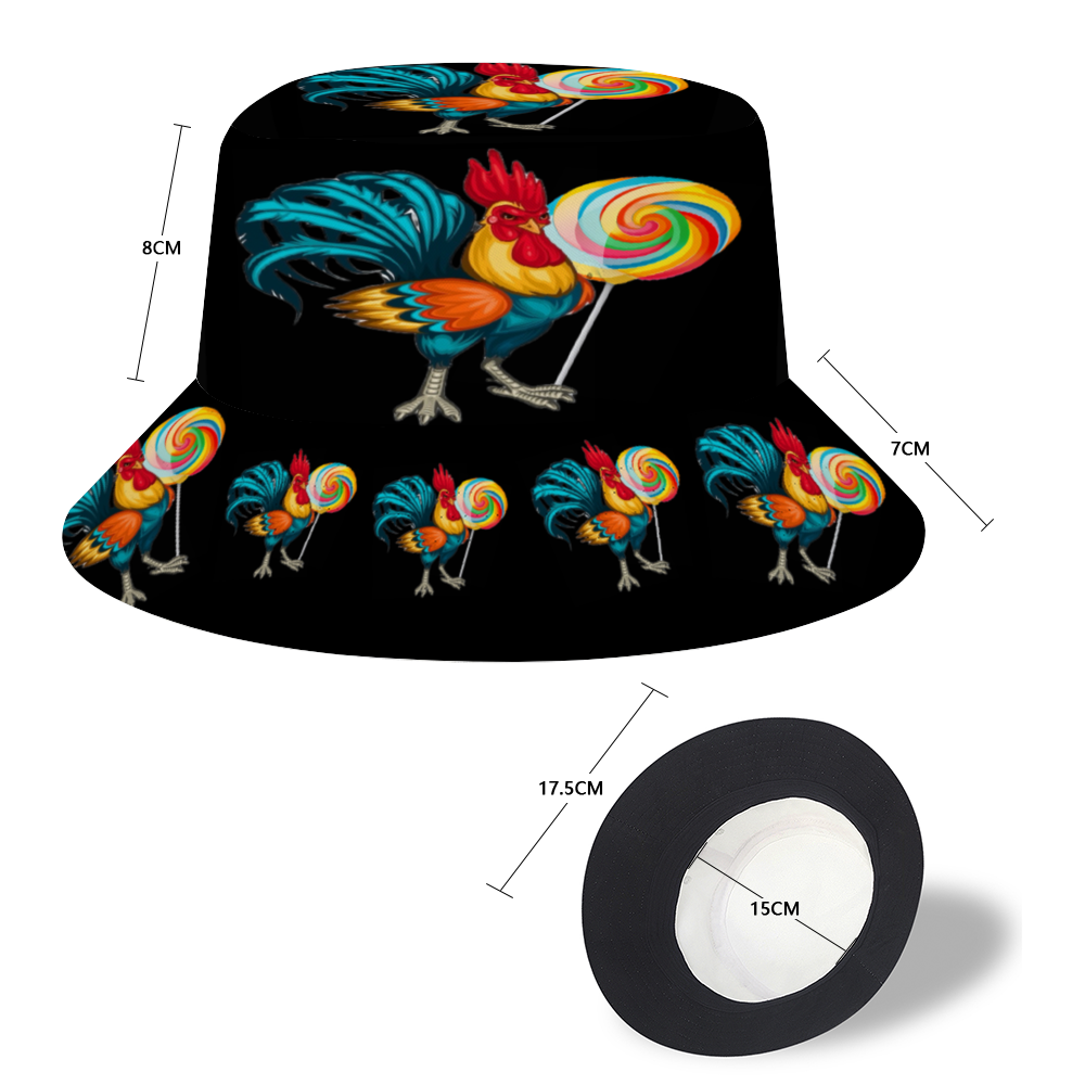 Custom Unisex Classic Bucket Hats Summer Travel Beach Sun Caps