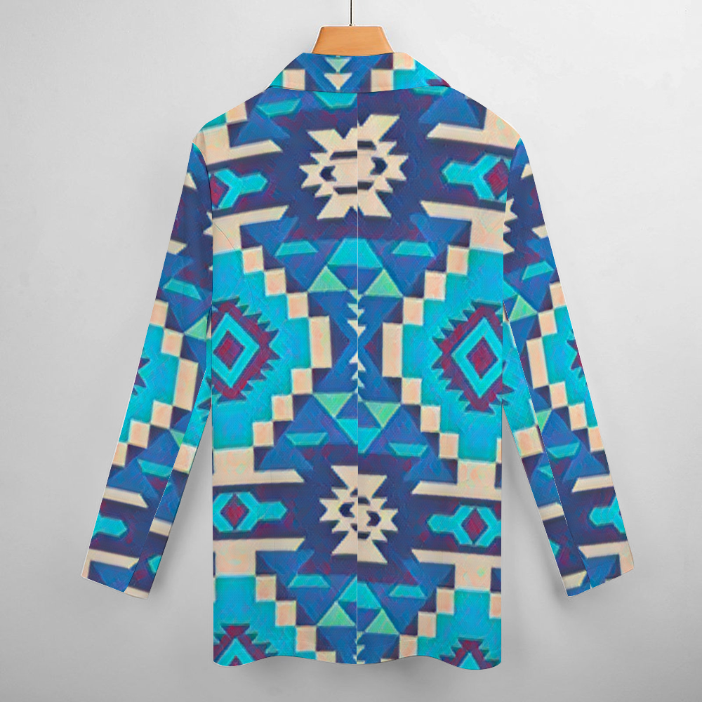 Custom Women's Casual Suit All Over Print Blazer Coat Fashion Light Coat