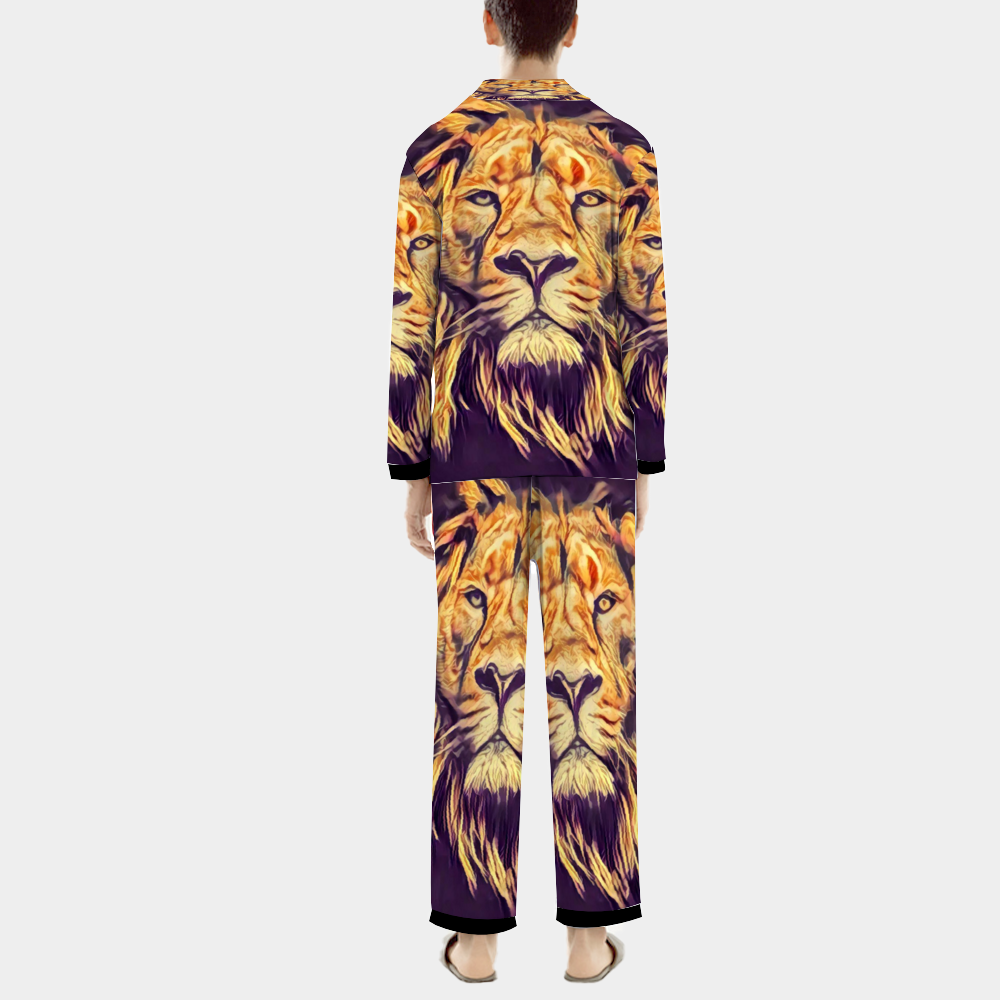 Custom Unisex  All Over Print Long Sleeve Pajamas Set of Shirt & Pants for Adults Sleeper Set Lounge Clothing