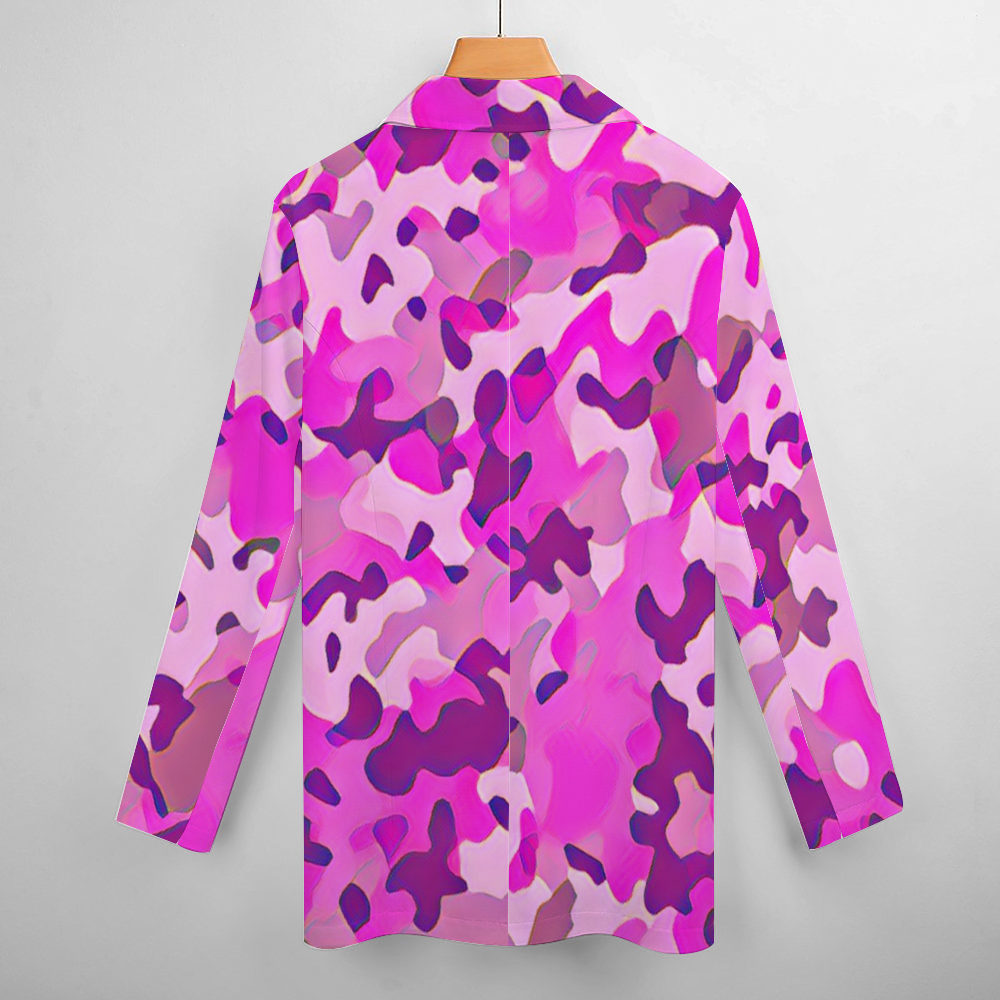 Custom Women's Casual Suit All Over Print Blazer Coat Fashion Light Coat