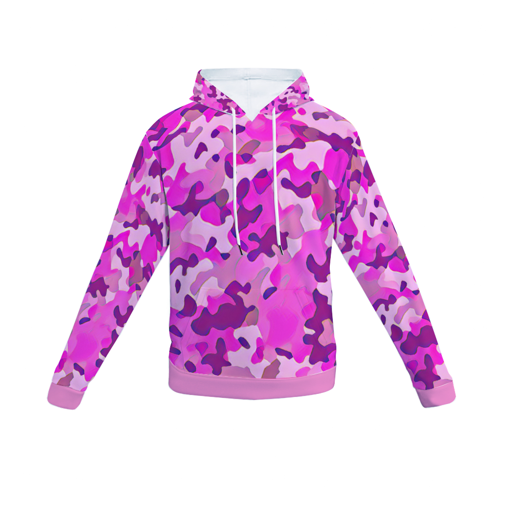 Customizable Unisex All Over Print Plush Hoodies with Pockets