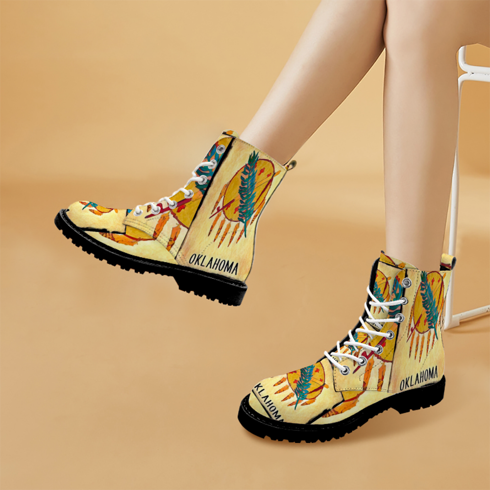 Custom Round Toe Boots Fashion Unisex All Over Print Shoes