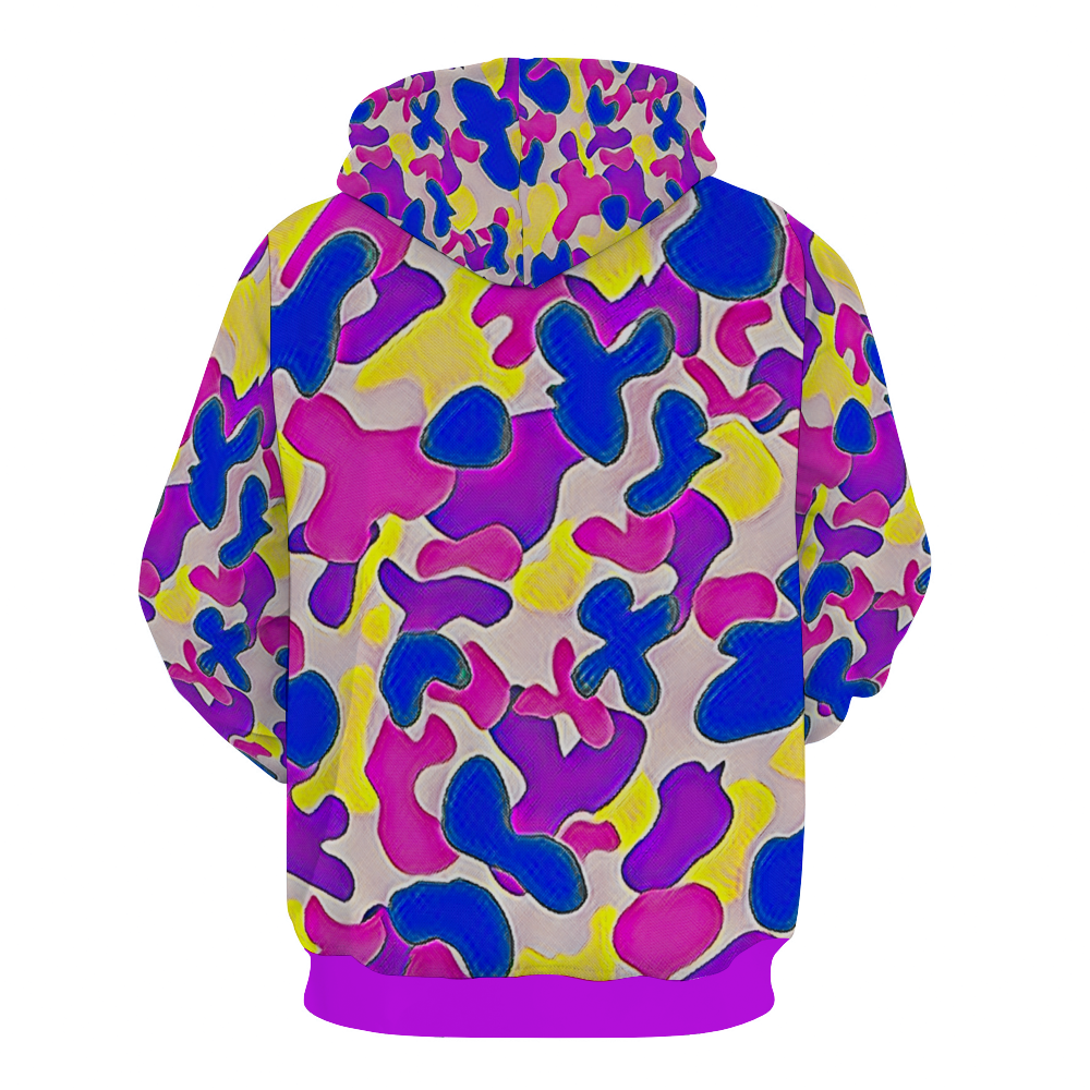 Customizable Unisex All Over Print Plush Hoodies with Pockets