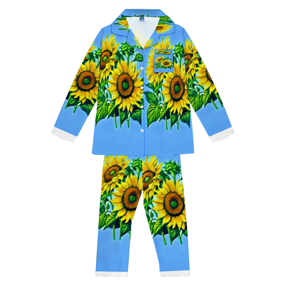 Custom Unisex  All Over Print Long Sleeve Pajamas Set of Shirt & Pants for Adults Sleeper Set Lounge Clothing