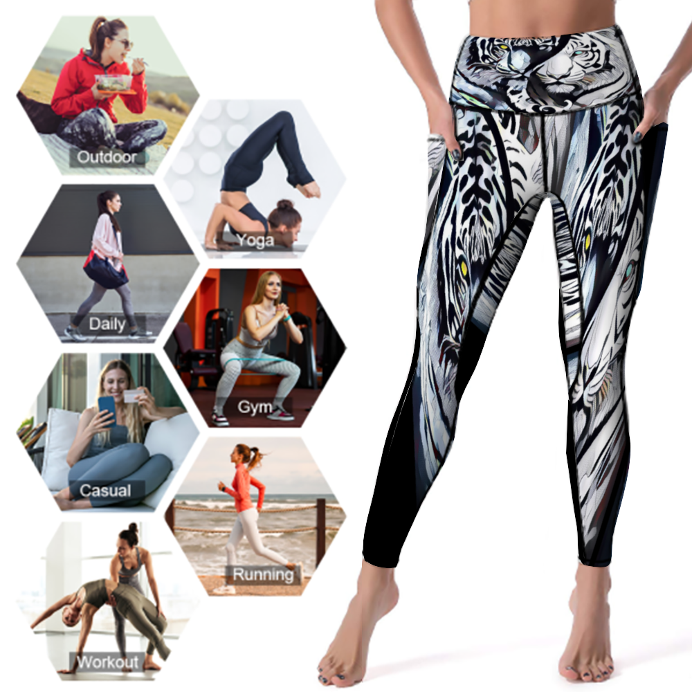 Custom Women's All Over Printed High Waist Yoga Skinny Pants