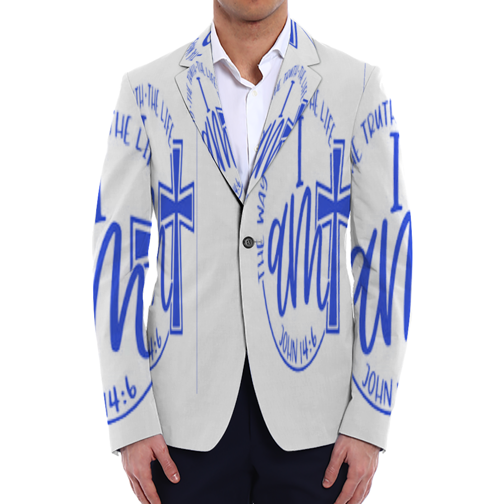 All Over Print Men Casual Suit Blazer Coat Fashion Light Coat