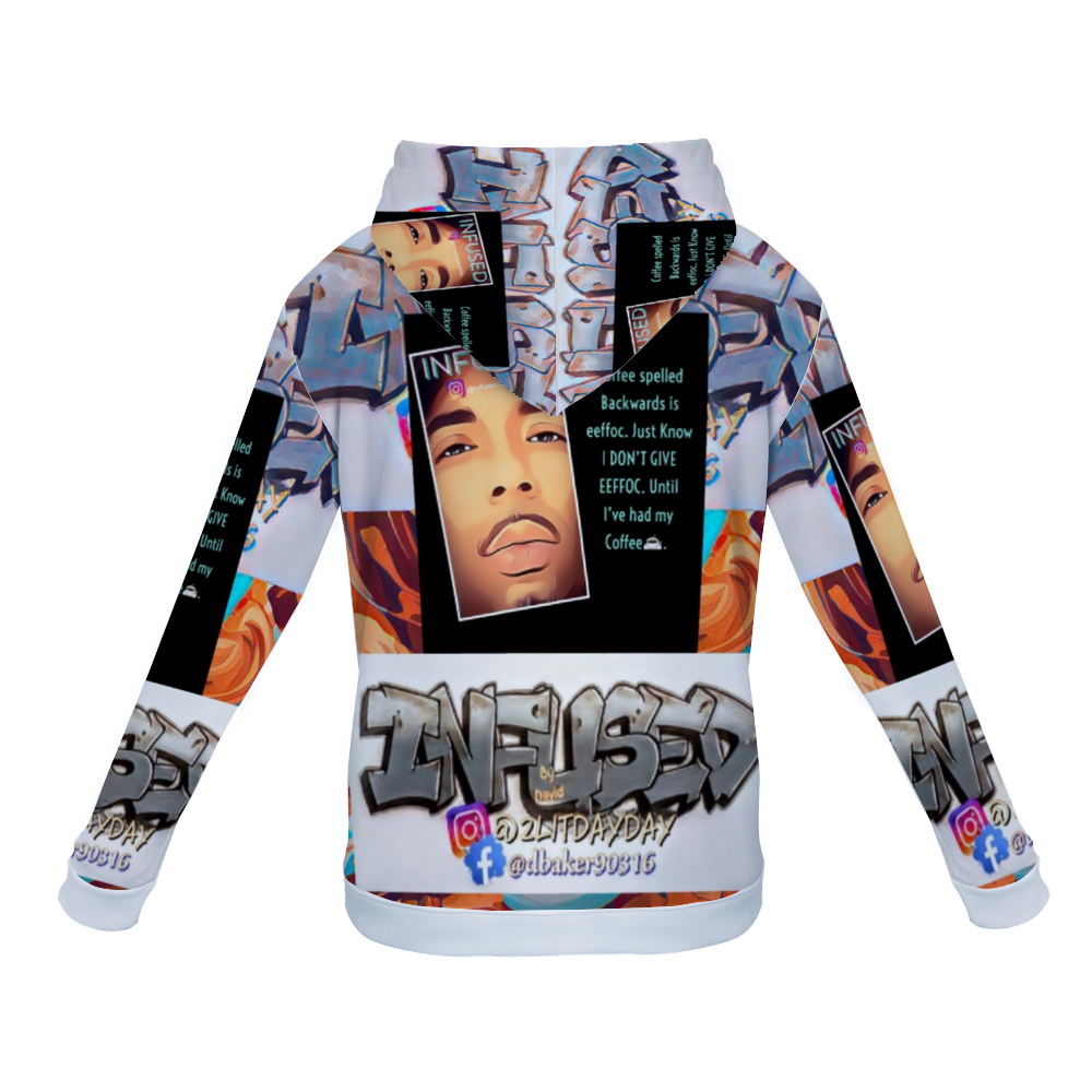 Customizable Unisex All Over Print Plush Hoodies with Pockets