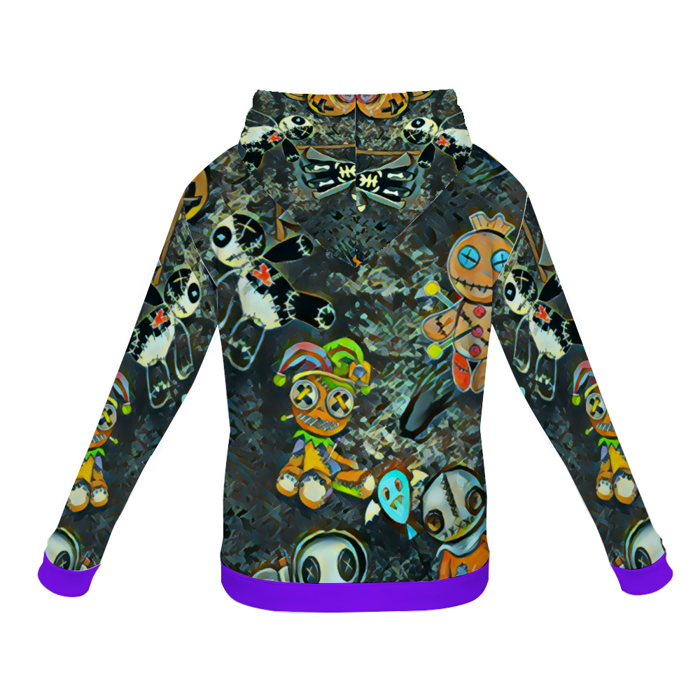 Customizable Unisex All Over Print Plush Hoodies with Pockets