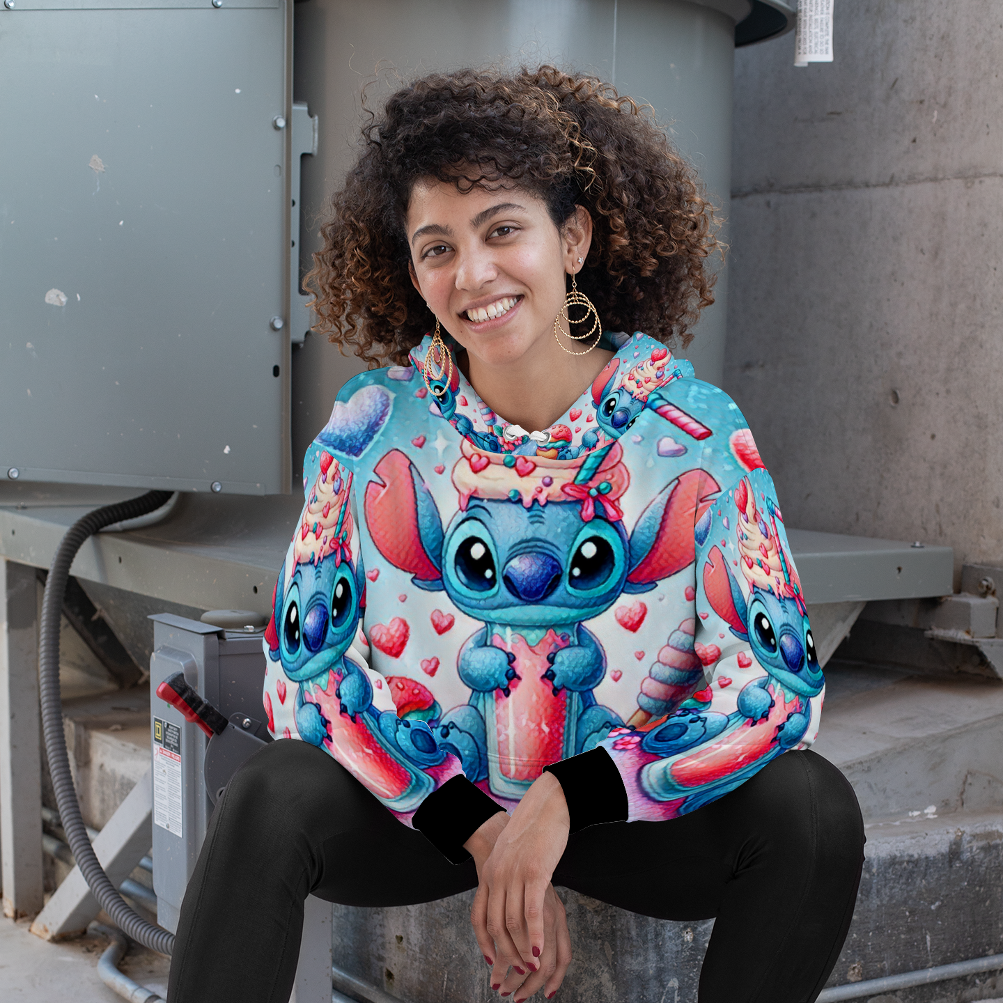 Customizable Unisex All Over Print Plush Hoodies with Pockets