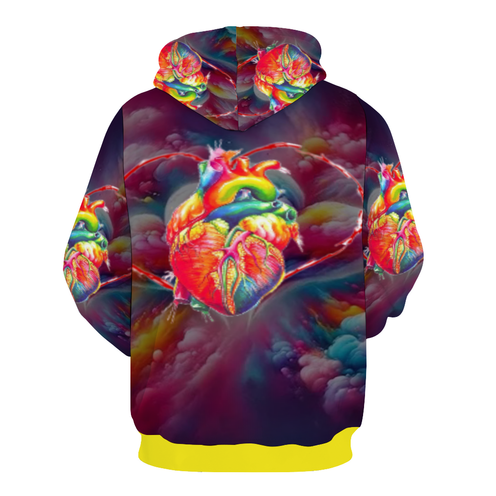 Customizable Unisex All Over Print Plush Hoodies with Pockets