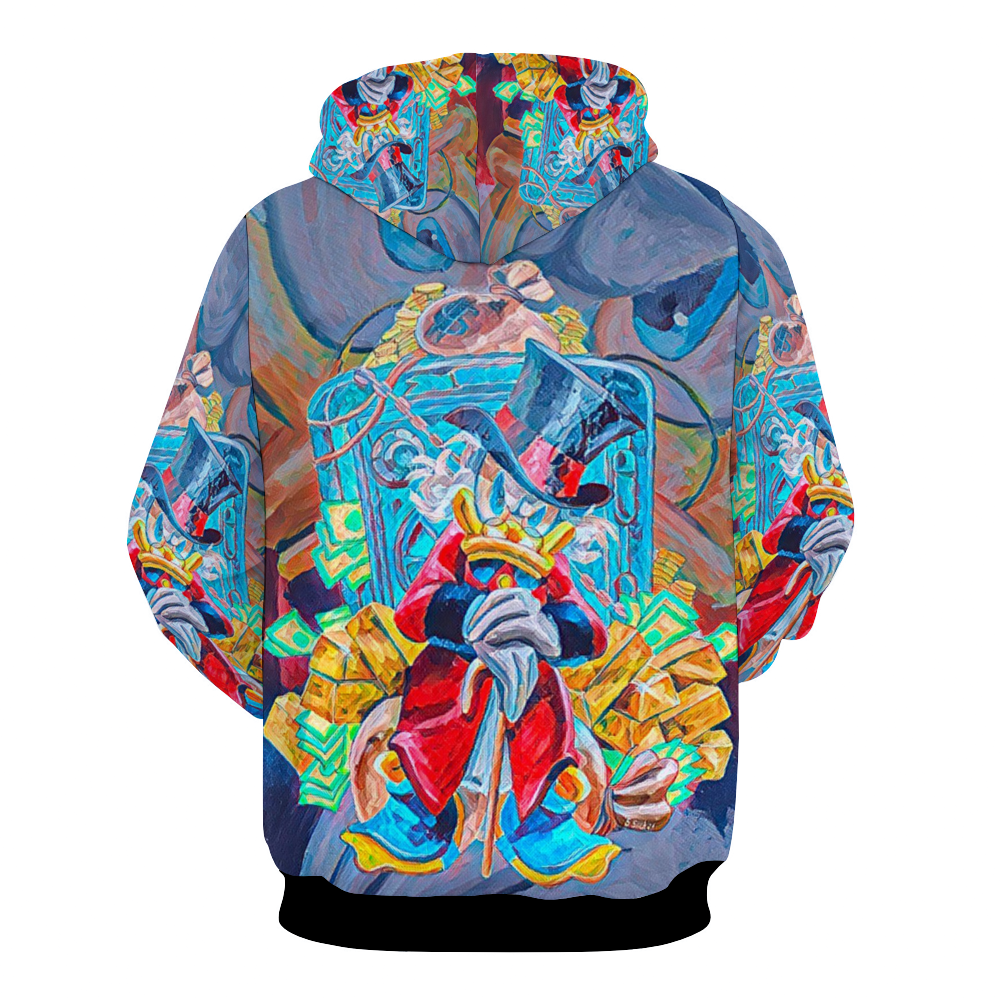 Customizable Unisex All Over Print Plush Hoodies with Pockets