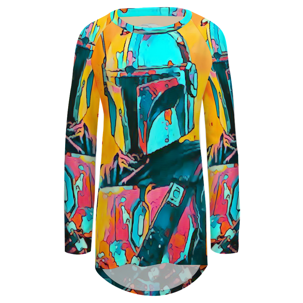 Custom Women's  Raglan Long Sleeve T-Shirt All Over Print Casual Shirt