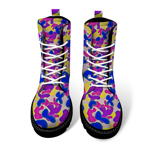 Custom Round Toe Boots Fashion Unisex All Over Print Shoes