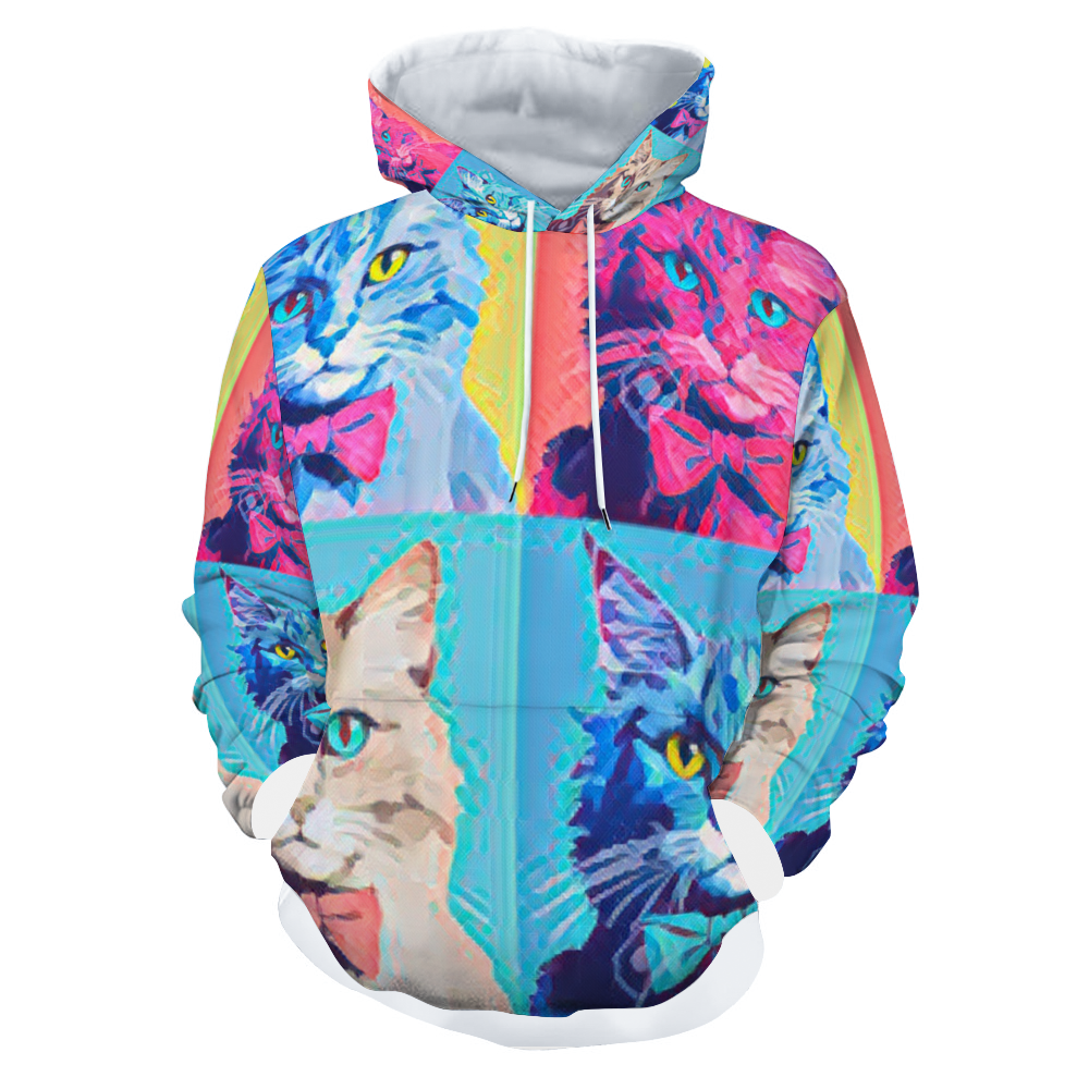 Customizable Unisex All Over Print Plush Hoodies with Pockets