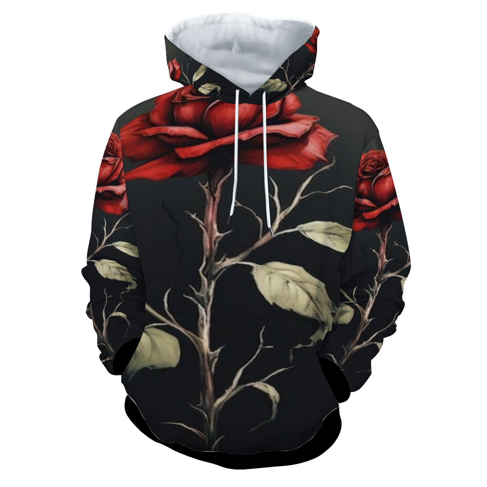 Customizable Unisex All Over Print Plush Hoodies with Pockets