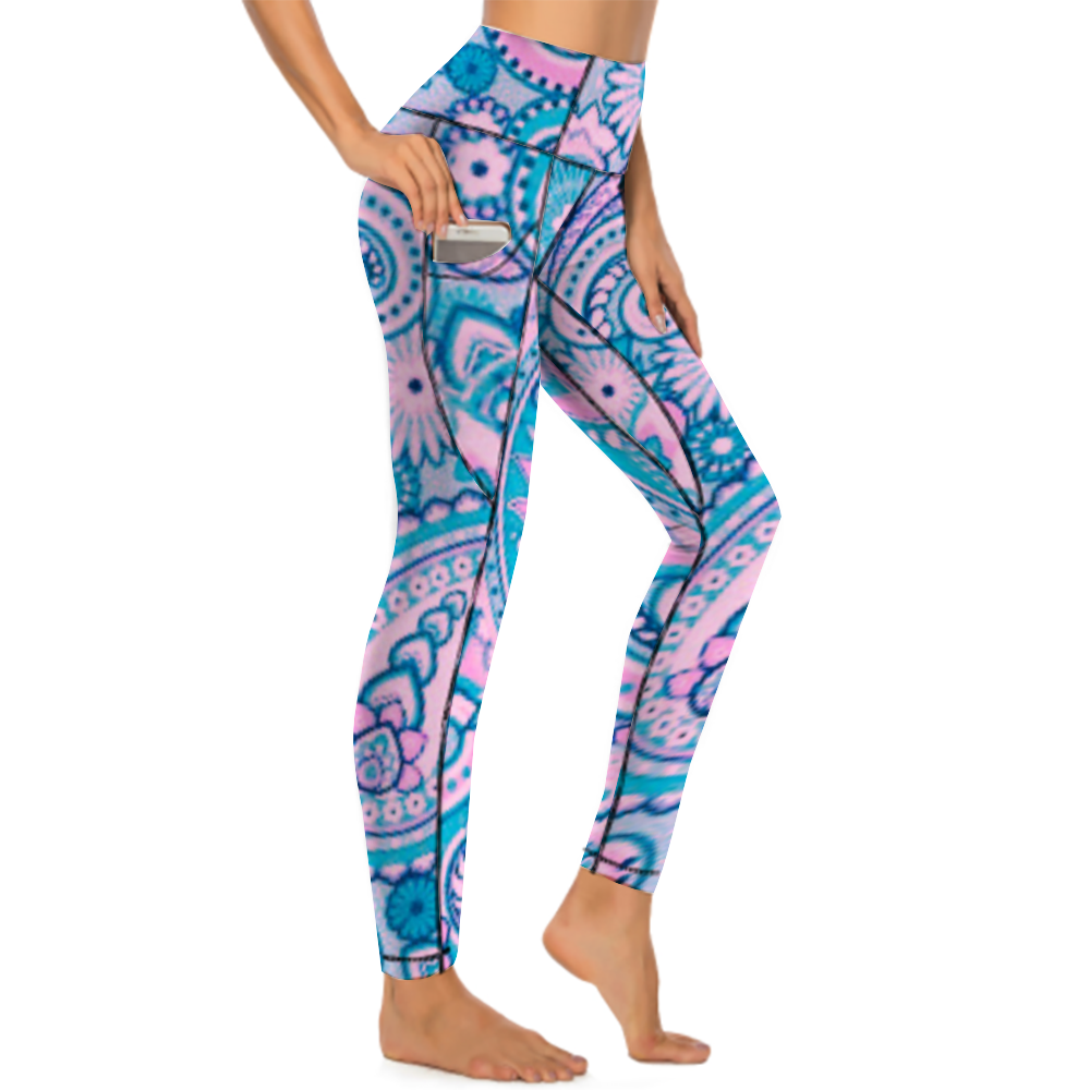 Custom Women's All Over Printed High Waist Yoga Skinny Pants