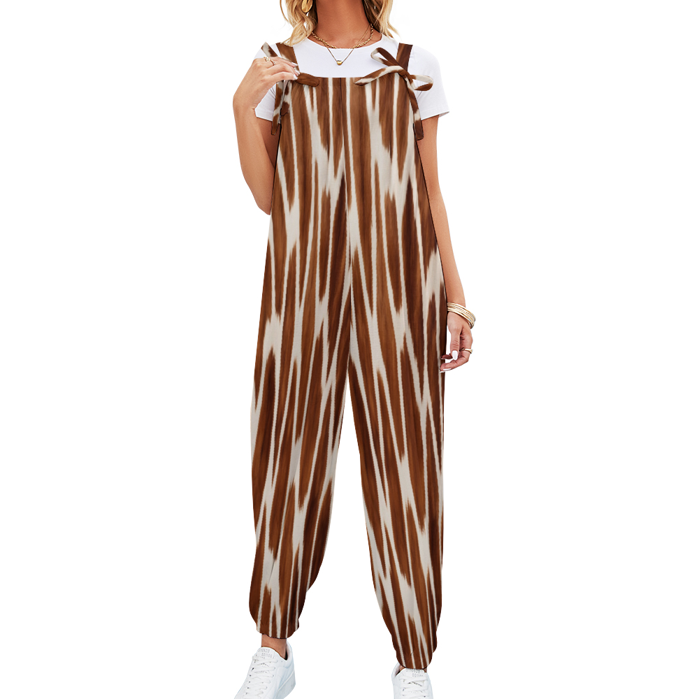 Custom All Over Print Women's Jumpsuit with Suspender