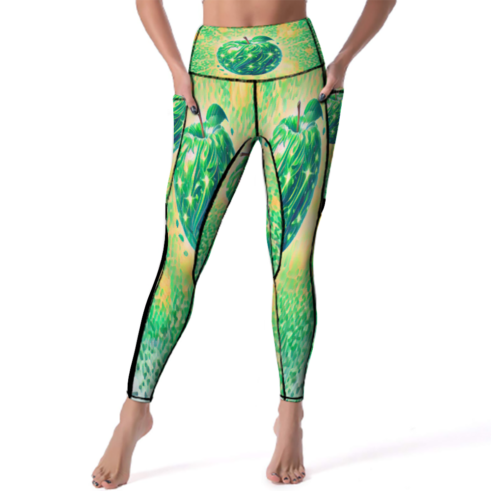 Custom Women's All Over Printed High Waist Yoga Skinny Pants