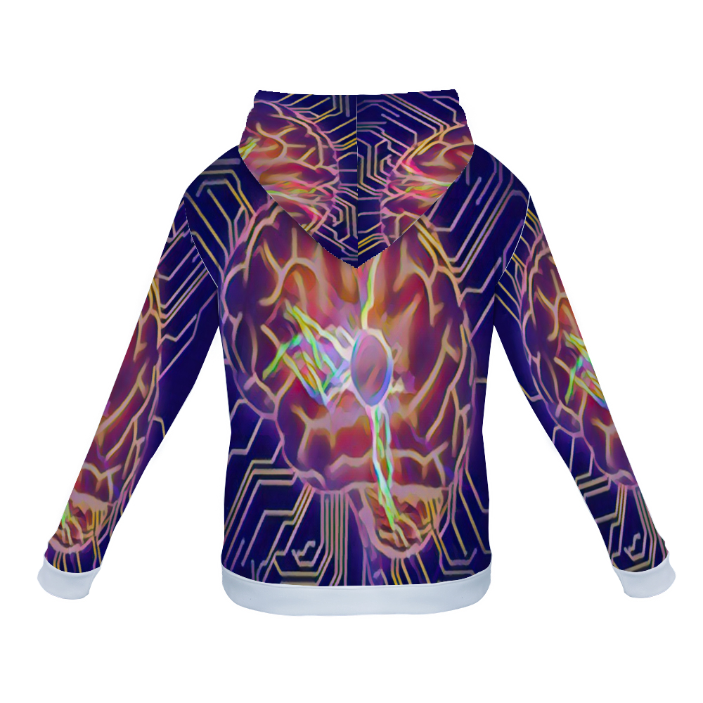 Customizable Unisex All Over Print Plush Hoodies with Pockets