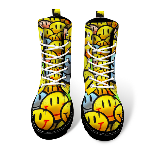 Custom Round Toe Boots Fashion Unisex All Over Print Shoes