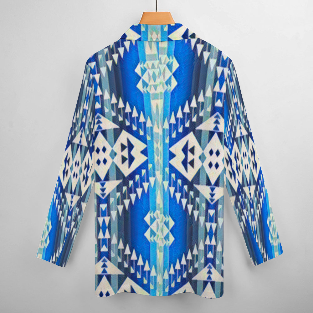 Custom Women's Casual Suit All Over Print Blazer Coat Fashion Light Coat