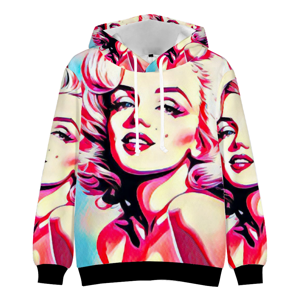 Custom Unisex Hoodies Novelty Pullover Sweatshirts  without Pockets