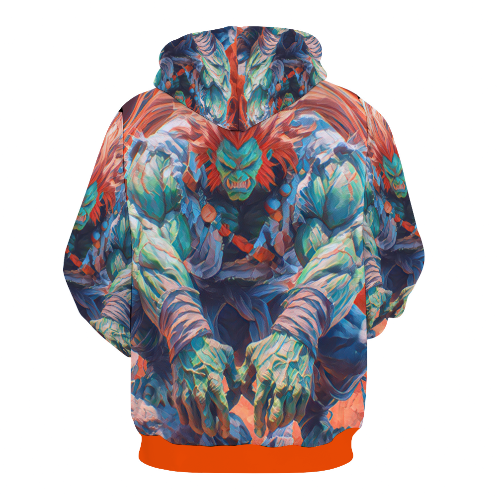 Customizable Unisex All Over Print Plush Hoodies with Pockets