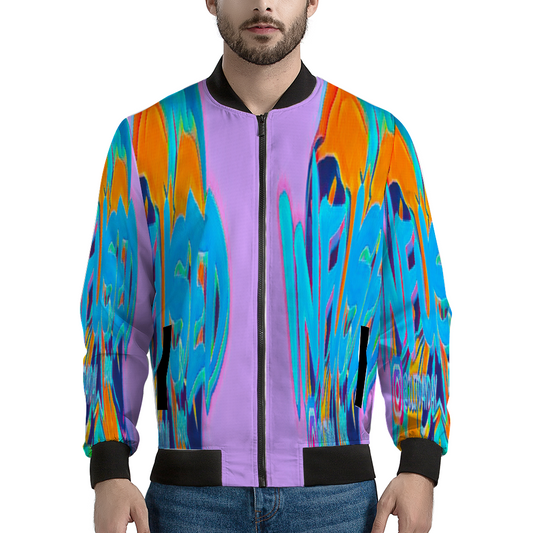 Custom Classic Casual Lightweight Bomber Jacket with zipper