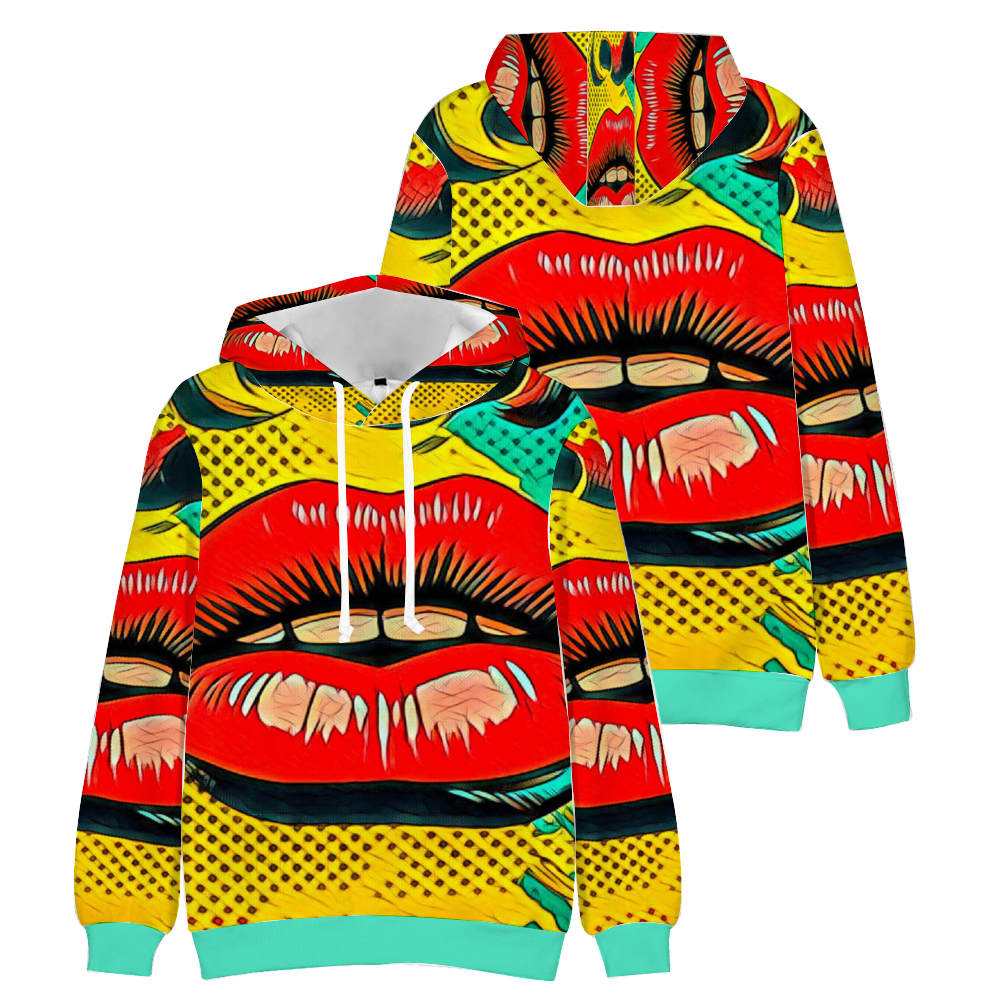 Custom Unisex Hoodies Novelty Pullover Sweatshirts  without Pockets