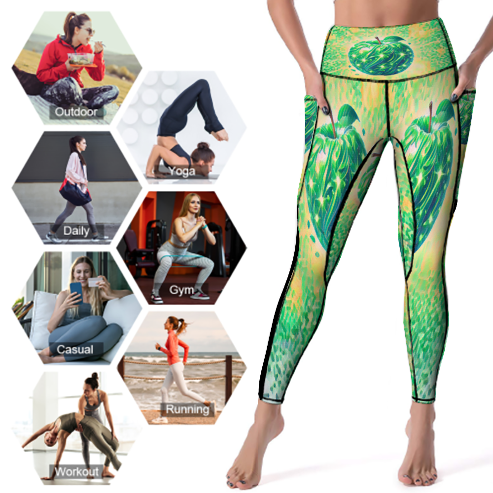 Custom Women's All Over Printed High Waist Yoga Skinny Pants