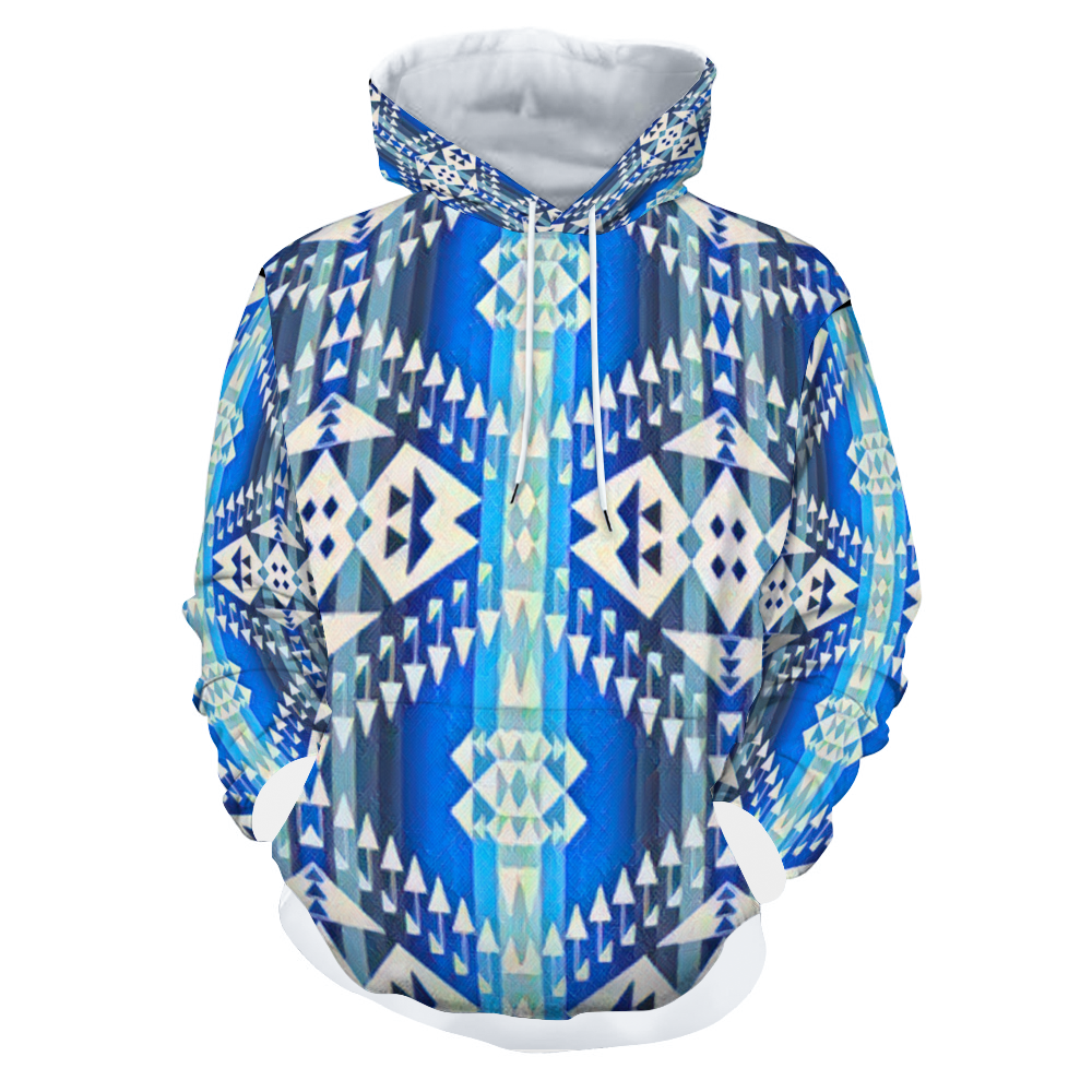 Customizable Unisex All Over Print Plush Hoodies with Pockets