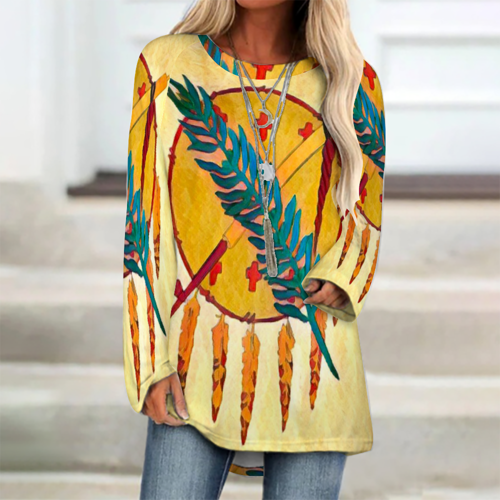 Custom Women's  Raglan Long Sleeve T-Shirt All Over Print Casual Shirt