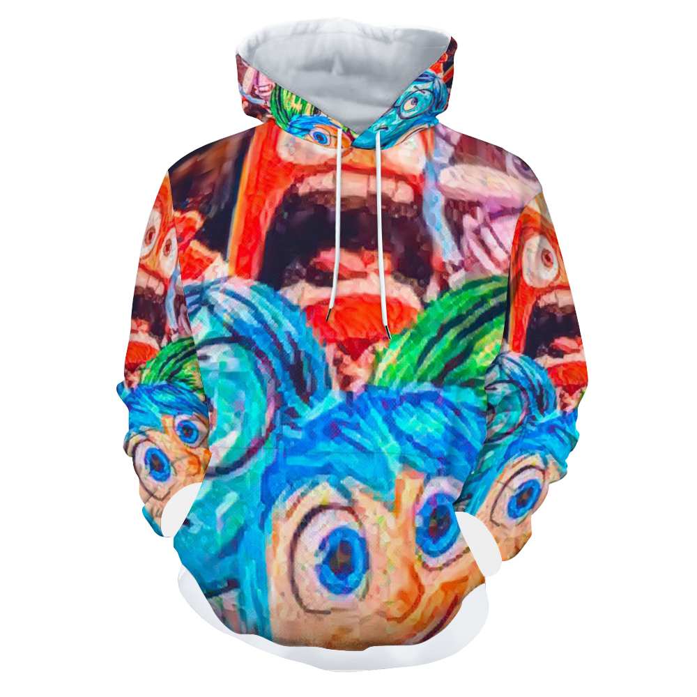 Customizable Unisex All Over Print Plush Hoodies with Pockets