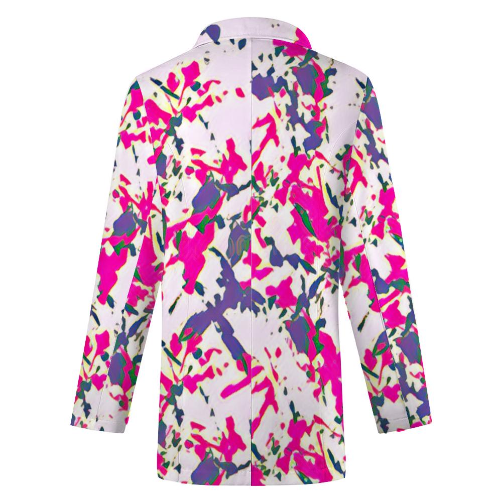 Custom Women's Casual Suit All Over Print Blazer Coat Fashion Light Coat