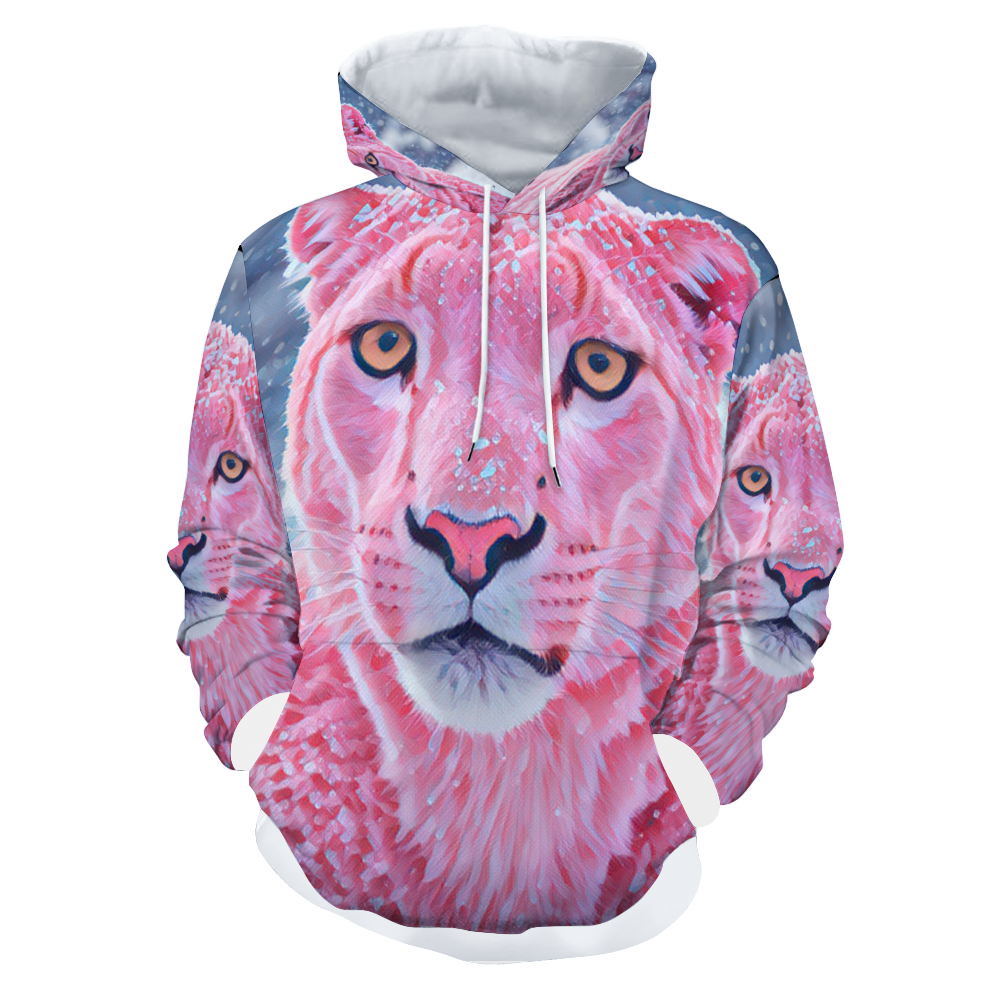 Customizable Unisex All Over Print Plush Hoodies with Pockets