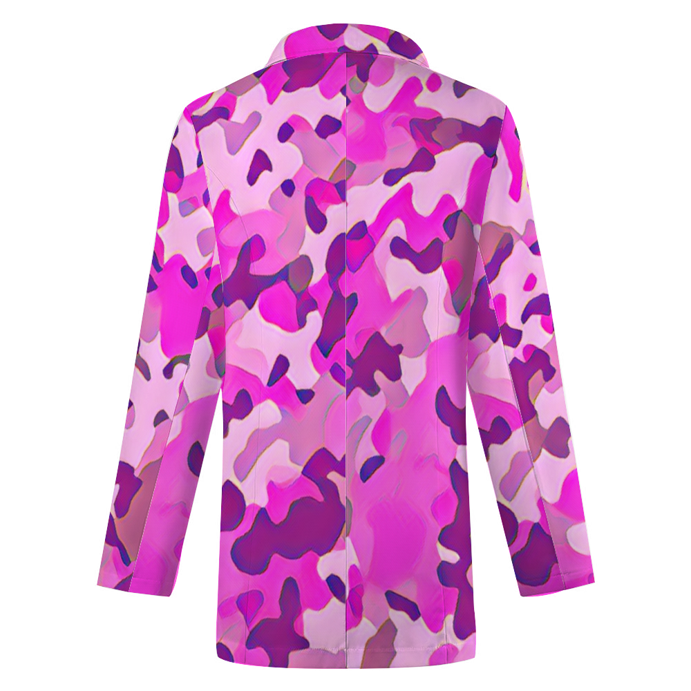 Custom Women's Casual Suit All Over Print Blazer Coat Fashion Light Coat