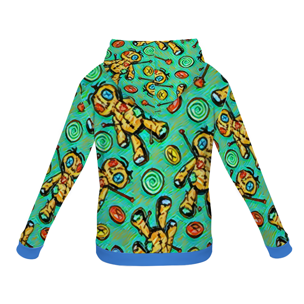 Customizable Unisex All Over Print Plush Hoodies with Pockets