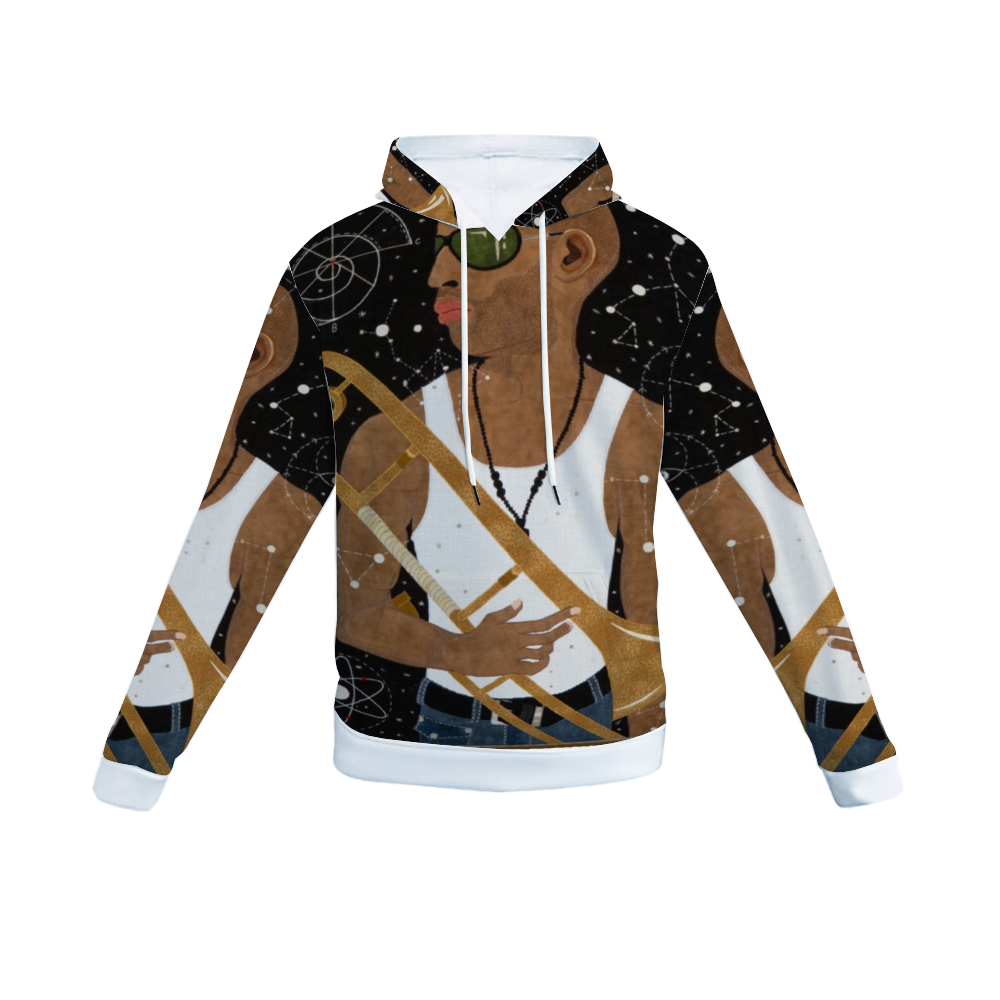 Customizable Unisex All Over Print Plush Hoodies with Pockets