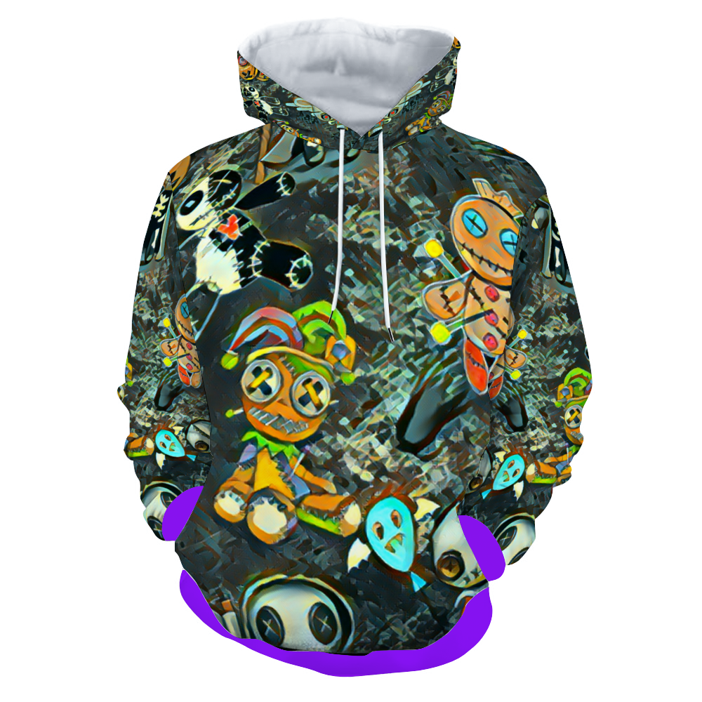 Customizable Unisex All Over Print Plush Hoodies with Pockets